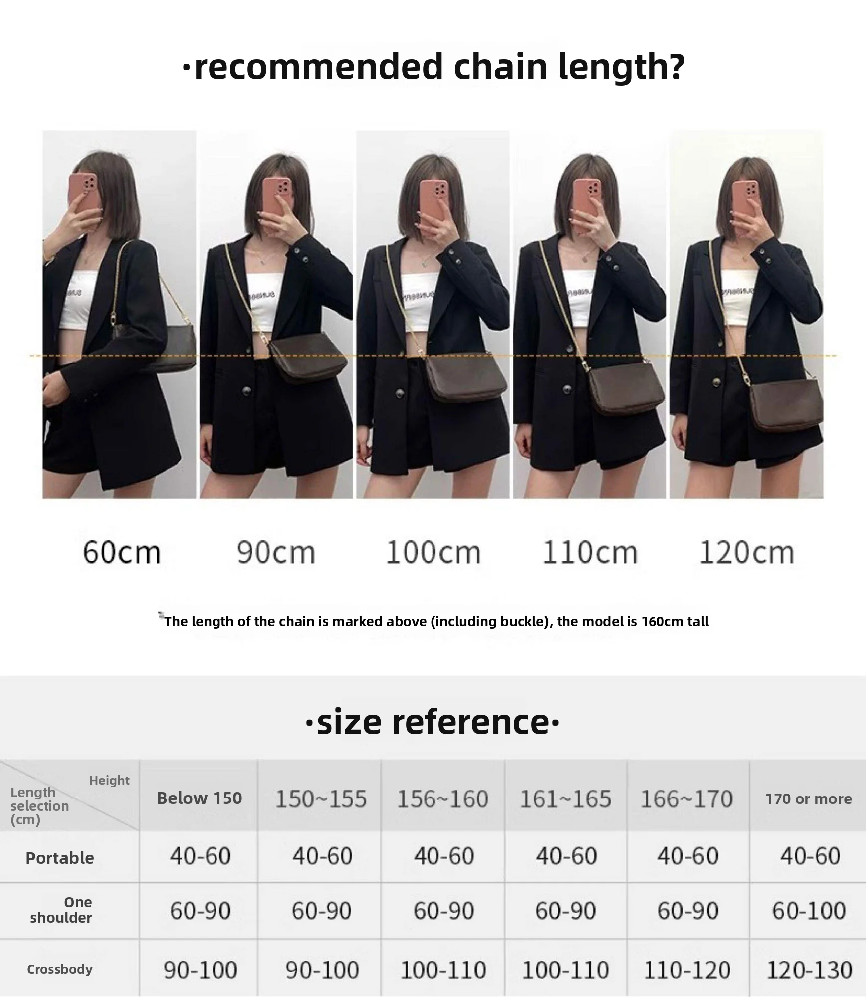 Bag Chain Shoulder Strap For Vanity Makeup Bag Durable Fashion Good Quality Bag Modification Bag Accessories