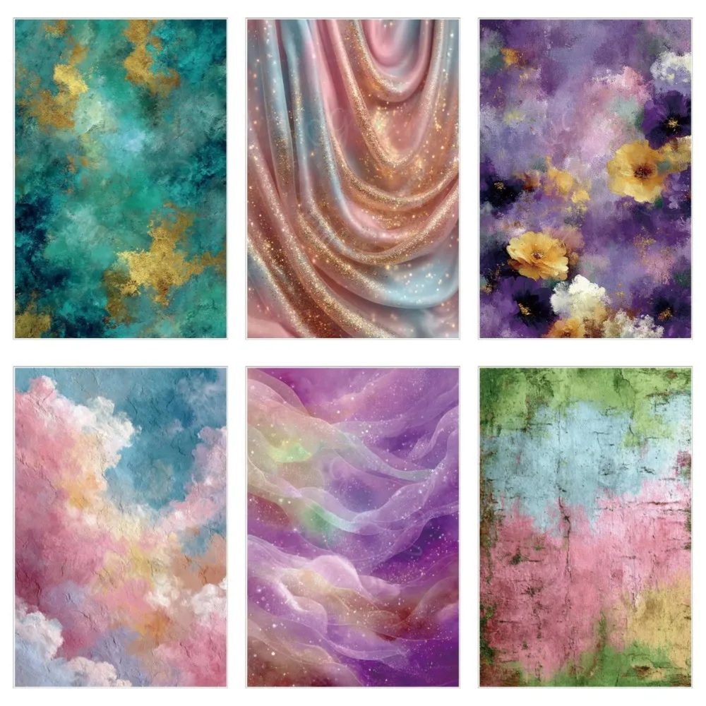 

Mixed Texture Dynamic Abstract Theme Background Cloth, Adult and Child Birthday Portrait Decoration Photography Studio Backdrop