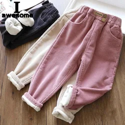 Nuovi pantaloni Harem velluto a coste completi per bambini tuta pantaloni invernali in cotone pantaloni Outwear per bambini ragazzi ragazze pantaloni larghi caldi casuali