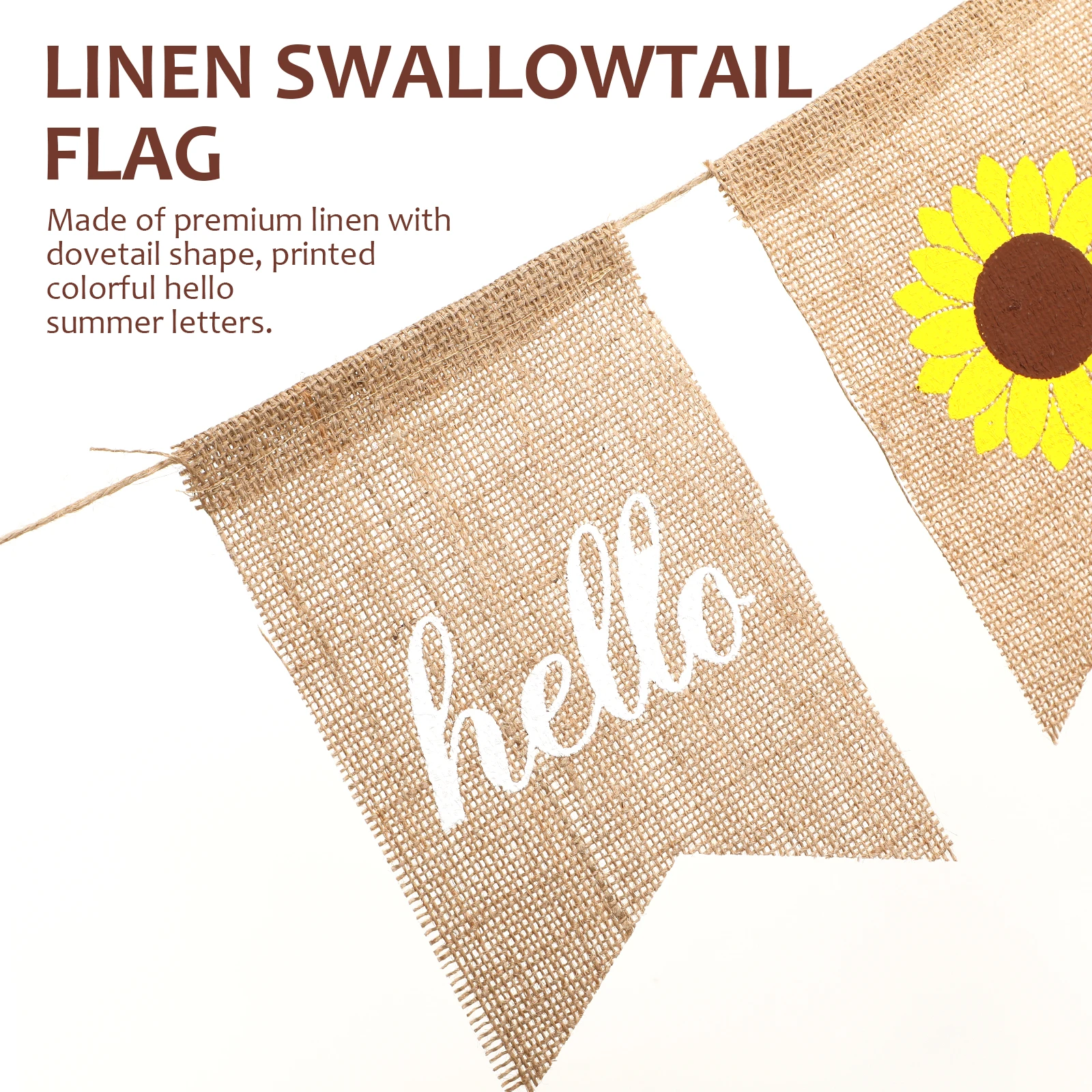 

Summer Decorative Banner Linen Dovetail Hello Letters Hawaii Linen Dovetail Banner Party Supplies Garland Flags