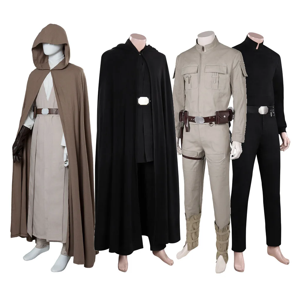 Episode V The Empire Strikes Luke Cos Skywalker Cosplay Roleplay Costume Adult Men Outfits Belt Waistbag Halloween Carnival Suit