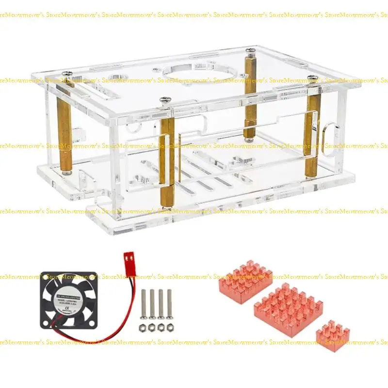 

W91A Acrylic Case Transparent Enclosure Active Passive Cooling Shell Optional Cooling