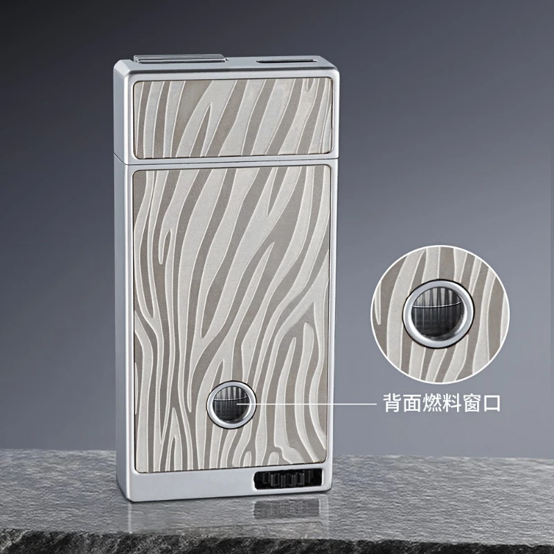 ZB320D New Metal Upgraded Luxury Ignition Gas Lighter Windproof Lighter Lightweight Blue Jet Flame Cigar Lighter Gift for Men - view 4