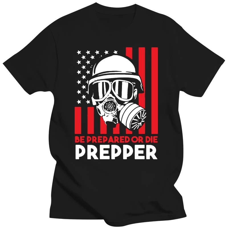 Men Prepper Doomsday Survival Gift t shirt Customize tee shirt round Neck streetwear Cute Breathable Spring Autumn shirt