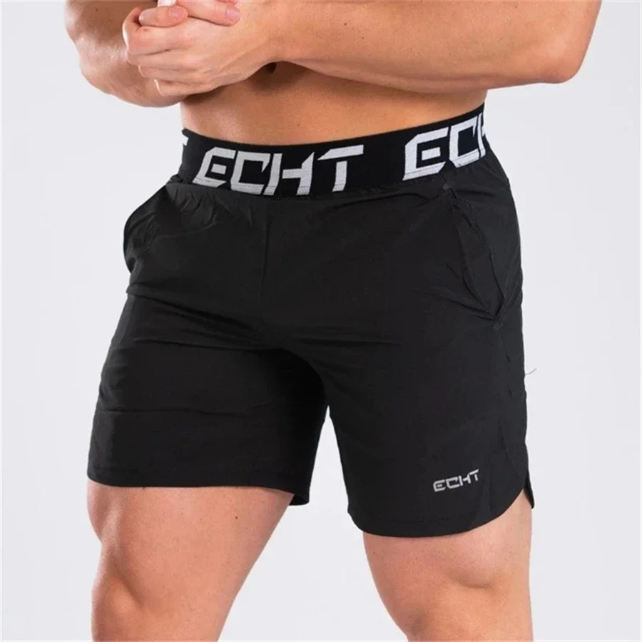 Sportswear respirável de secagem rápida masculino, calça curta Jogger Beach, shorts fitness para musculação, treino de ginástica, verão, novo