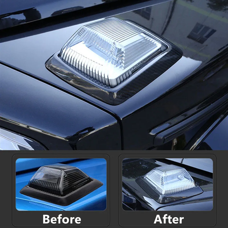 Dry Carbon Fiber Turn Signal Base Frame Cover For Mercedes Benz G-Class W464 W465 G350 G400 G450 G500 G63 Exterior Accessories