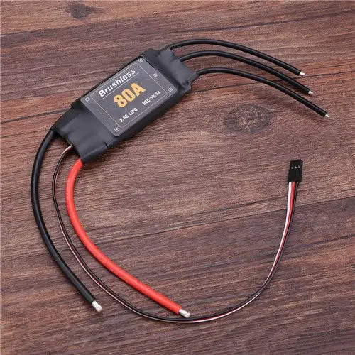 80A ESC BEC 2-6S Lipo Speed Controller with UBEC for RC Airplanes Helicopter