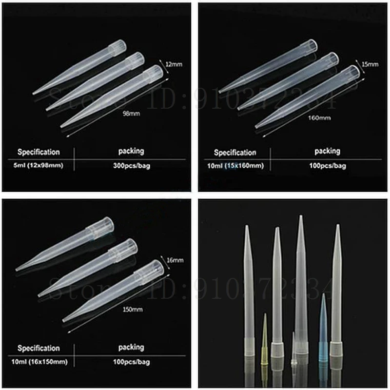 10ul 200ul 1000ul 5ml 10ml Wegwerp PP Plastic Pipet Tips Voor Pipettor Tips