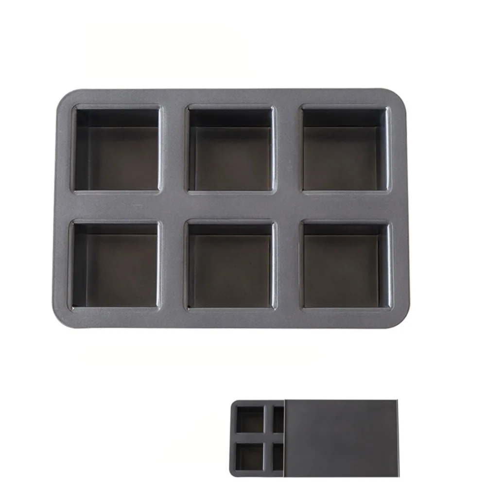 

6/8 Cavity Madeleine Cake Baking Pan Nonstick Japanese Style Bread Baking Mold with Lid Carbon Steel Dessert Baking Tray Pastry