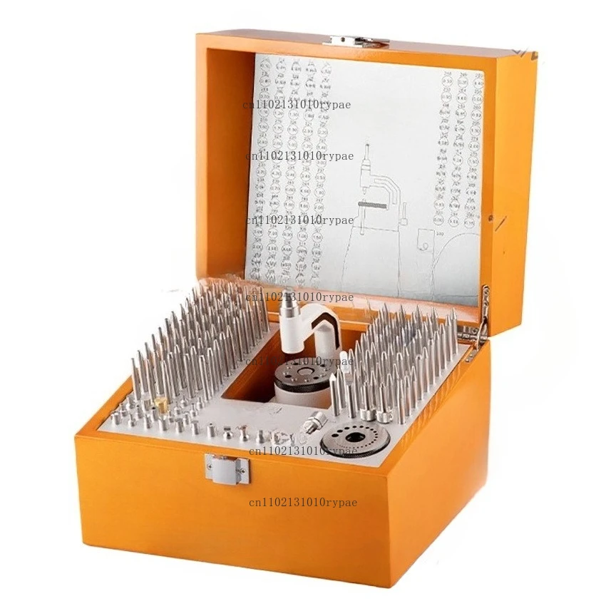 Watch Maintenance Tool High-Precision 130PCS Punches Set Punching Table Set For Swing Wheel And Shaft Disassembly