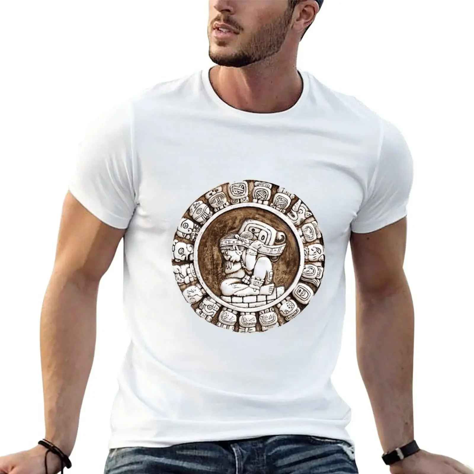 Tzolkin/Mayan Calendar T-Shirt sublime t shirt vintage clothes T-shirt short plain t shirts men