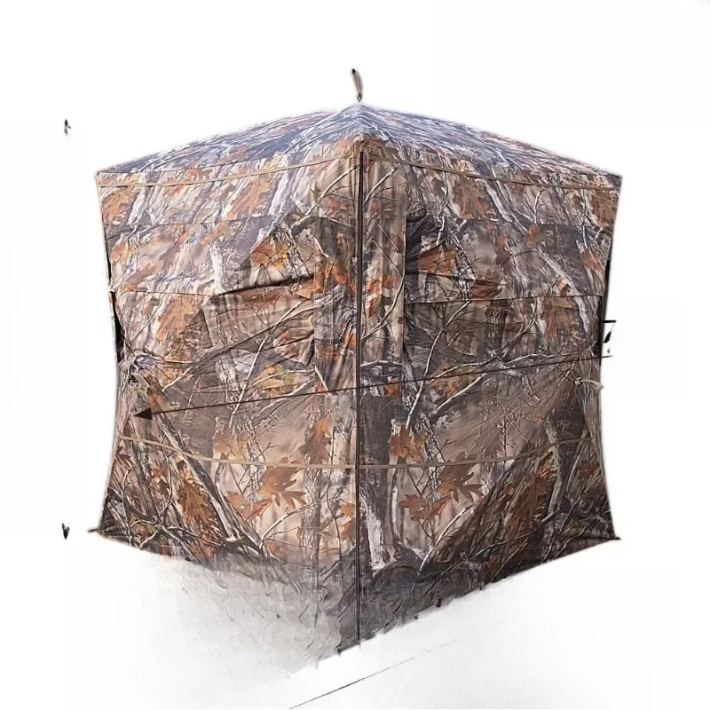 Outdoor camouflage 270-degree perspective hunting tent quick opening free tent camouflage camping in the wild