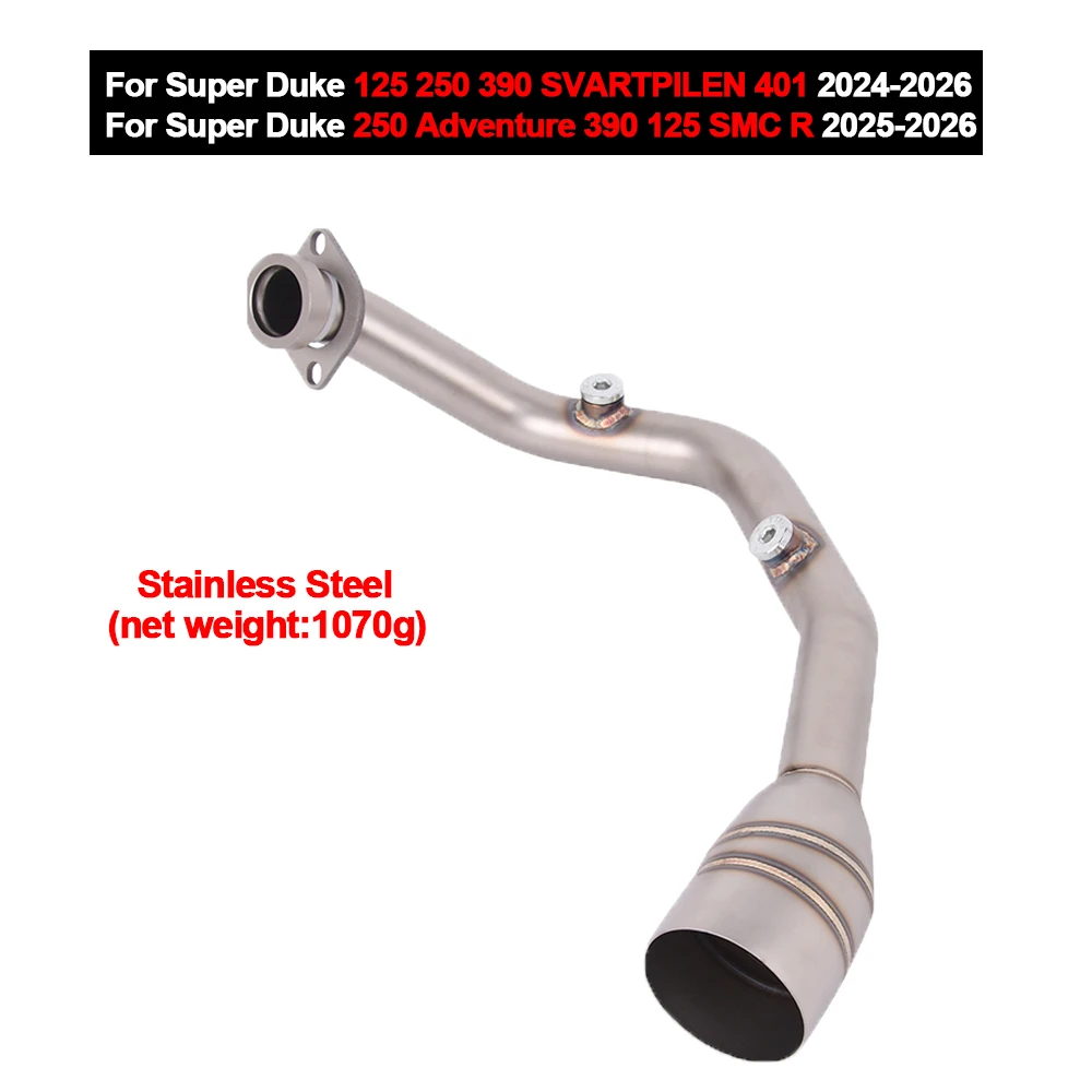

Модифицированная выхлопная система для мотоцикла, передняя соединительная труба с глушителем DB Killer, нержавеющая сталь, для Super Duke 125 250 390 2024-2026