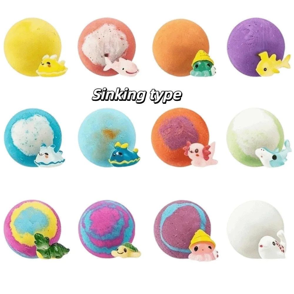 Surprise Moisturizing Bath Bombs Soothing Gentle Cleansing Bath Salts Ball Fresh Fragrance Scented Kids Bath Toy Summer Travel