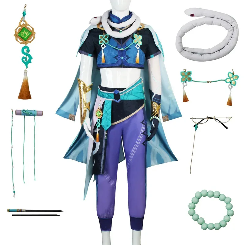 

Yuanshen cos costume White art Bubu Lu mage cosplay game set