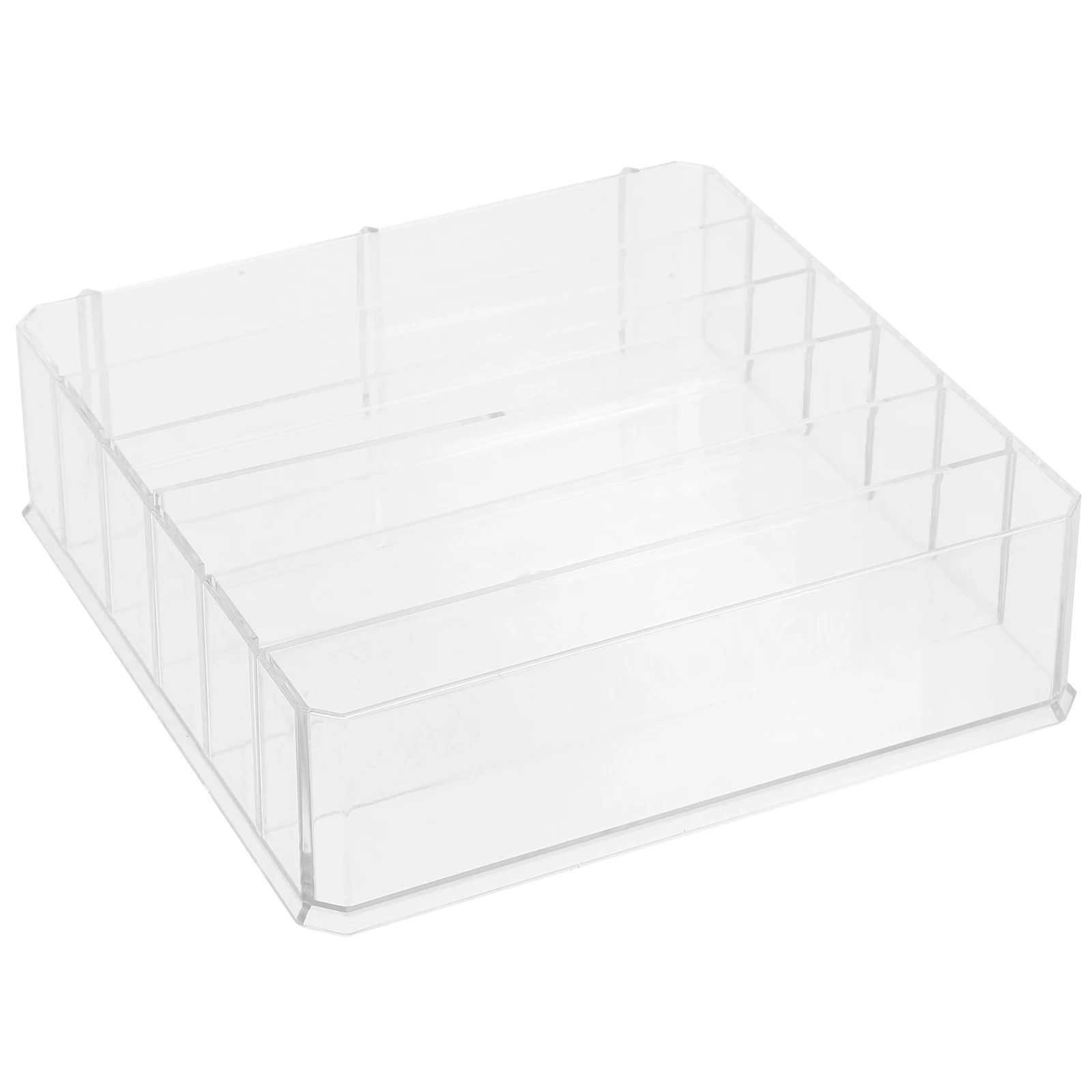

6 Cash Storage Box Transparent Acrylic Money Tray Large Clear Cash Drawer Ticket Case Coin ganizer Desktop Grids Cashier Box