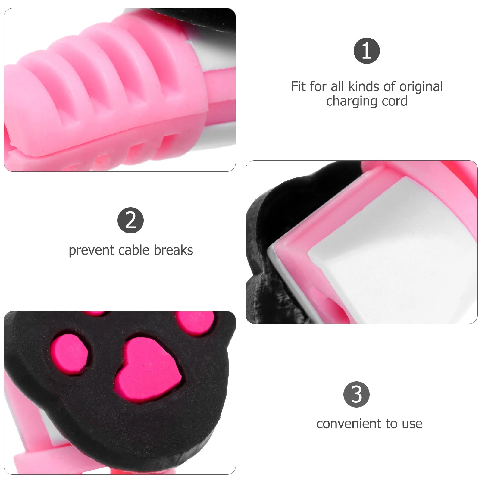 

10Pcs Charging Cable Saver USB Protector Fun Foot Design for Cell Phones Laptops Prevent Breaks Gift Cable Saver