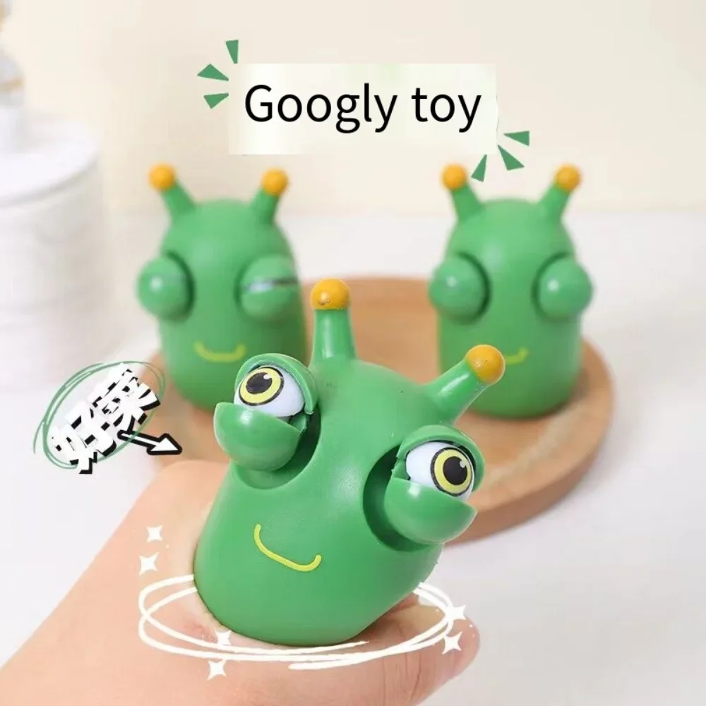 Squishy Eye Decompression Toys Popping Flippy Squeeze Vegetable Insect Toys Green Worm Antistress Fidgets Kids Party Favor Gifts