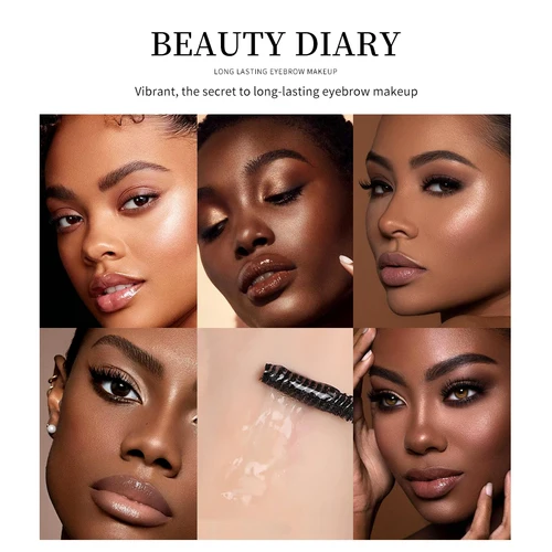 Imagen 2 del producto QIBEST Gel para cejas, líquido para estilismo, Gel fijo transparente incoloro, resistente al agua, a prueba de sudor, reparación de cejas, Gel de maquillaje para cejas