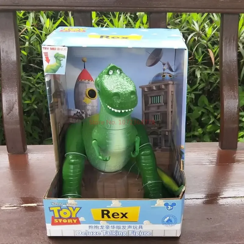 Prawdziwy Disney Toy Story 4 rex zielony dinozaur Model figurki nogi lalek mogą przenosić kolekcję zabawek na prezenty dla dzieci