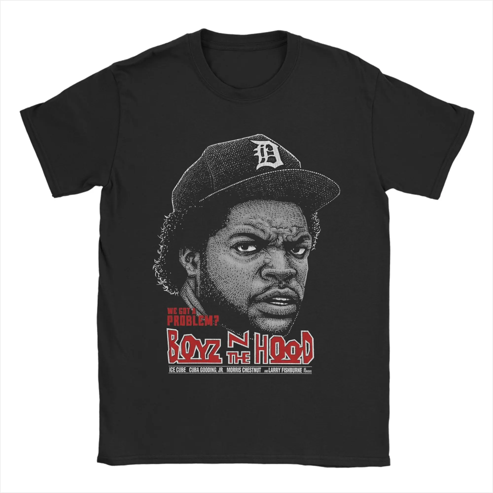 

Vintage Boyz in The Hood Ice Cube Doughboy T-Shirts Men Crewneck 100% Cotton T Shirt Short Sleeve Tee Shirt Plus Size Clothes