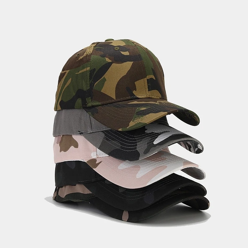 Woodland Camouflage Baseball Cap Adjustable Cotton Military Style Dad Hat Casual Outdoor Sun Hat for Men view 3