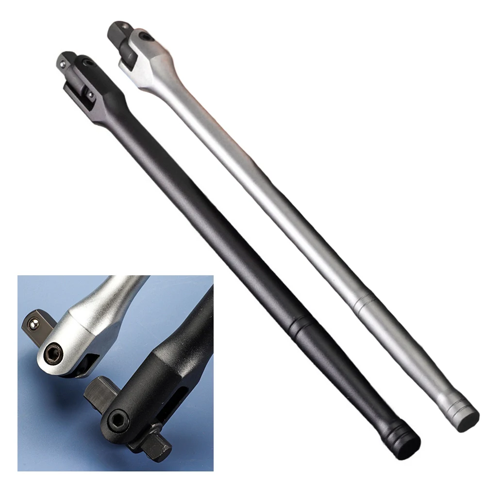 Multi Position 15 Inch Ratchet Wrench with Triple Conversion 1/2 and 3/8 Drive Featuring Anti Drop Ball Mechanism
