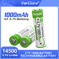 VariCore 1410S 3.7V 14500 1000mAh Li-ion Rechargeable Battery With Tip Multimeter Sweeper Lamp Digital Camera Control Mini Fan