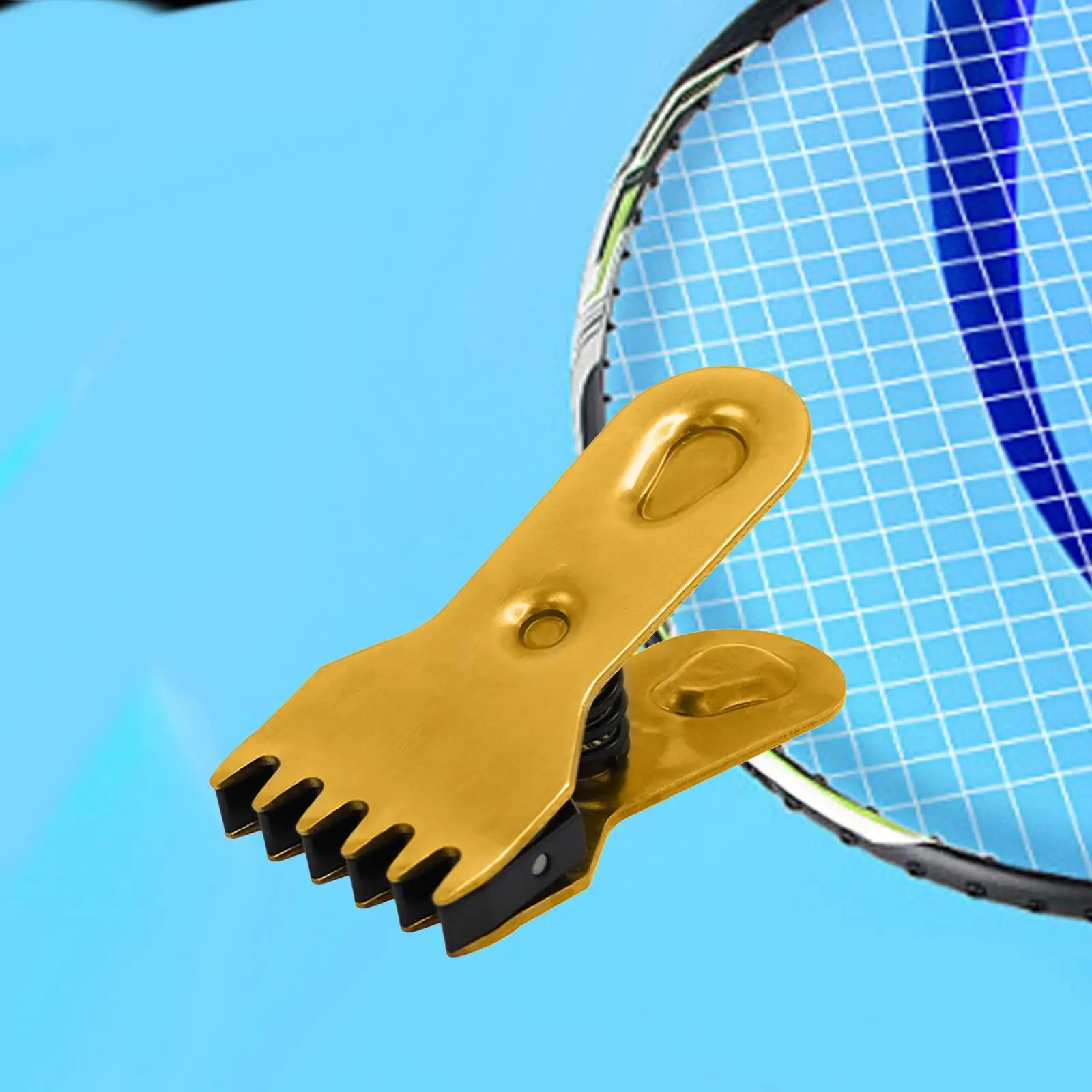 Badminton Stringing Clamp Accessory Compact Badminton Racquet Flying Clamp Gripper Practical Stringing Machine 6 Prongs