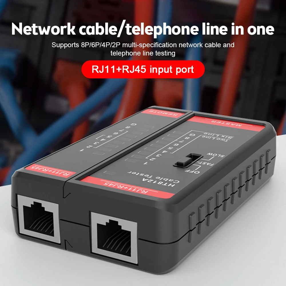 HT812A Network Cable Tester HT812A UTP LAN Cable Finder RJ11 RJ45 Master and Remote Set Alignment Line Tracker