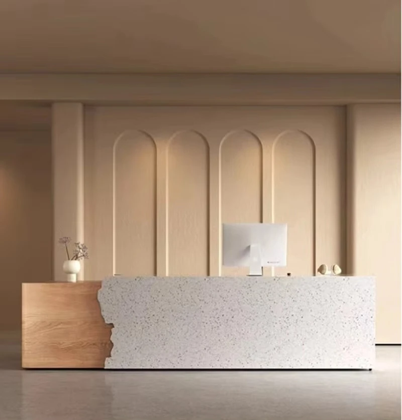 

&c Premium Customizable Lobby Welcome Reception Desk Arch Round Reception Desk for Hotels Hospital