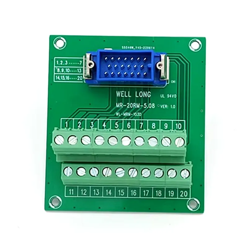 MR-20RMD2+  I/O Interface Module Male Header Breakout Board, Terminal Block, Connector.