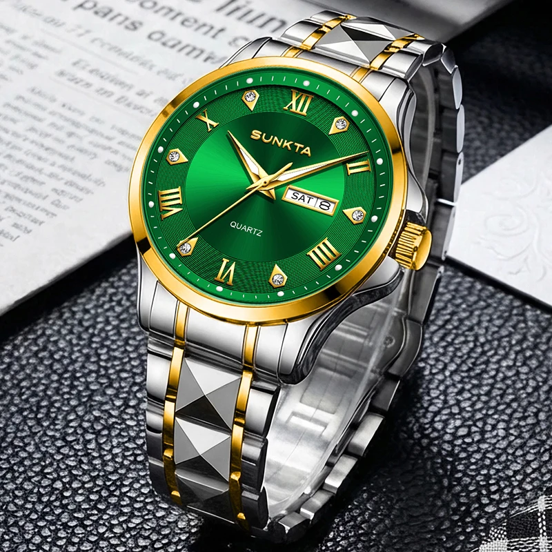 

Новые модные женские часы LIGE SUNKTA: элегантные роскошные кварцевые наручные часы, водонепроницаемые до 30 м, светящиеся стальные часы, подарок для женщин (Reloj)