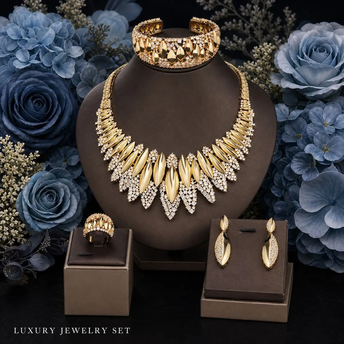 Summer 2026 High-end Women's Zircon pendant jewelry Set, Light Luxury Evening Earrings, Necklace, Wedding Accessories