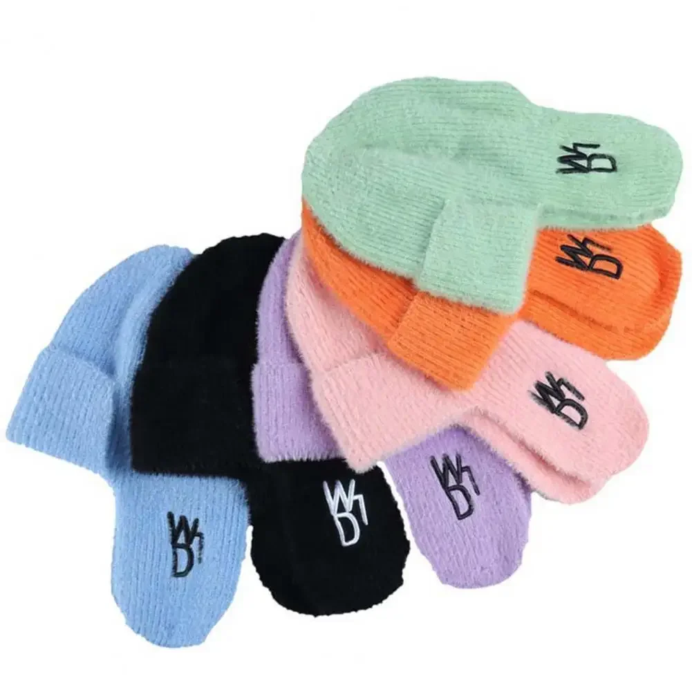 

For Winter Fashion Breathable Riding Female Cap Women's Knit Hat Non shedding Vibrant Color Ear Warm Knit Beanies Hat 2pc