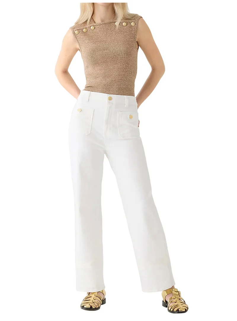 

Spring and Summer Women's Slim Pants Simple Slim Jeans Csual Straight Pants For Women