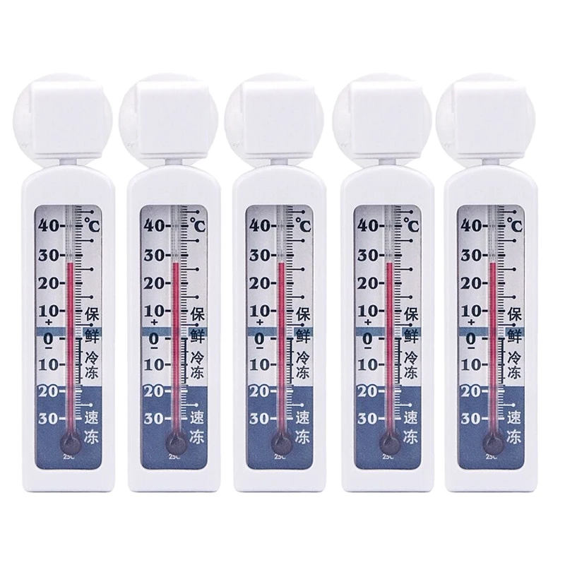 5 Piece Refrigerator Line Freezer Thermometer Fridge Refrigeration Temperature Gauge Monitor Home Use -30℃-40℃