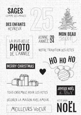 French Christmas Clear Stamp  For DIY Scrapbooking Seal Card Making A5103