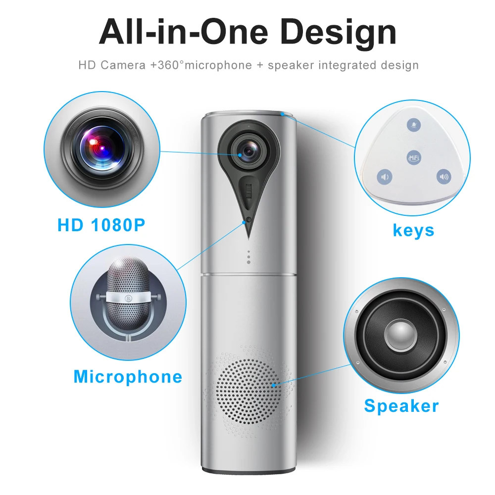 YSX-K8ระดับ10การประชุมแบบพกพา HD อุปกรณ์วิดีโอการประชุม All In One สำหรับ Videoconference Telemedicine
