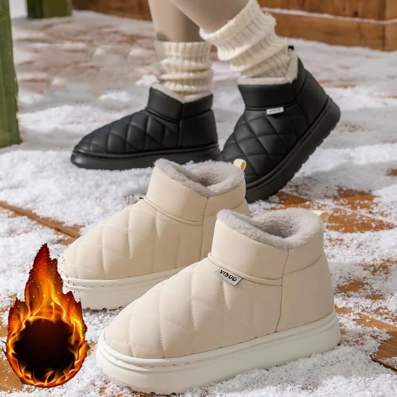 Winter Thermal Slippers Non Skid Thick Cushioned Sole Cozy Warm Comfortable Men Women Home Back Cover Heel for Car Travel