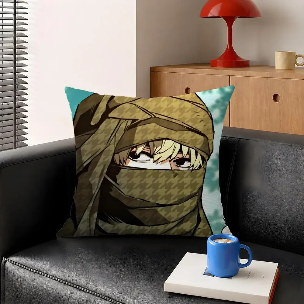 Manhwa Teenage Mercenary Ijin Action Cushion Cover Decorative Pillowcase Soft Short Plush Cozy Durable Sofa Home Decor Items