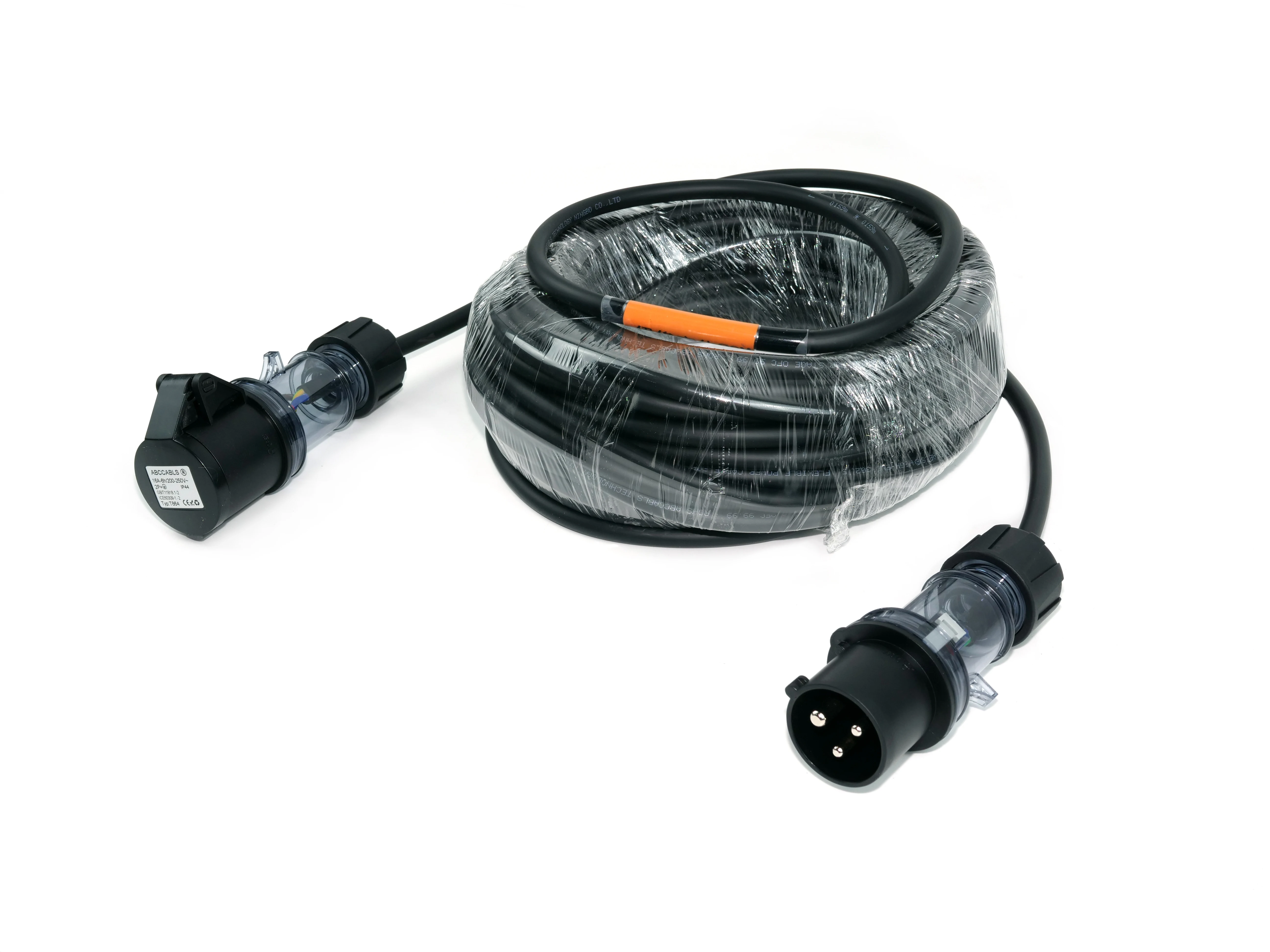 ABCCABLS Stage Power Cable 3-Core 16A IP44 Waterproof Power Extension Cord with Industrial Connector