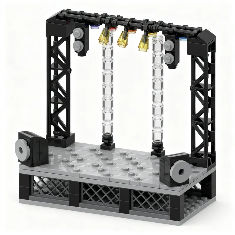 184pcs MOC Rave Stage Classic Model Building Blocks Architecture DIY Toys Creative Idea Education Brick Christmas Gift Kids