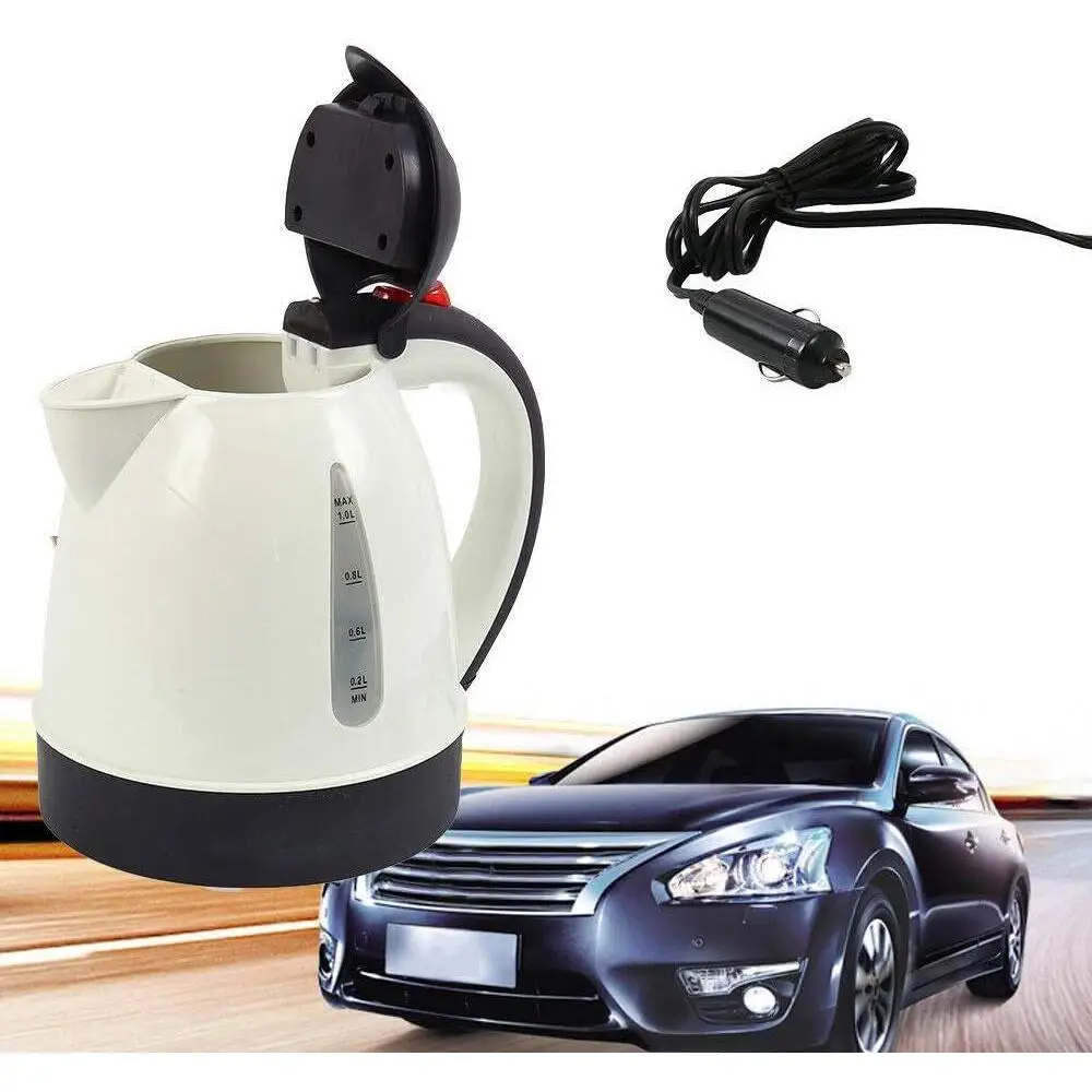 Portable Car Electric Kettle 1000ml big Capacity Portable Travel Water Boiler For vehicles with DC12V cigarette lighter sockets