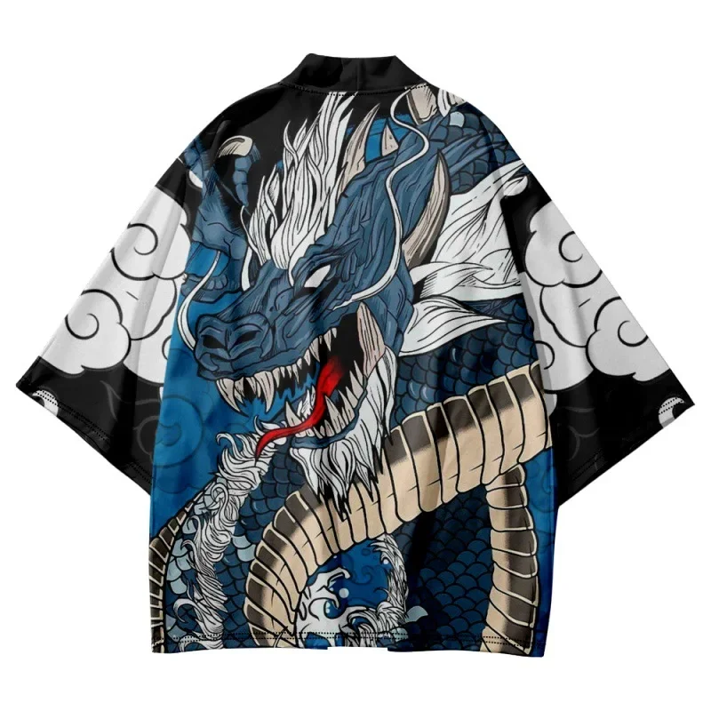 كيمونو اليابانية التقليدية زي بنين بنات التنين كيمونو هاوري سترة سترة ملابس الشاطئ عباءة