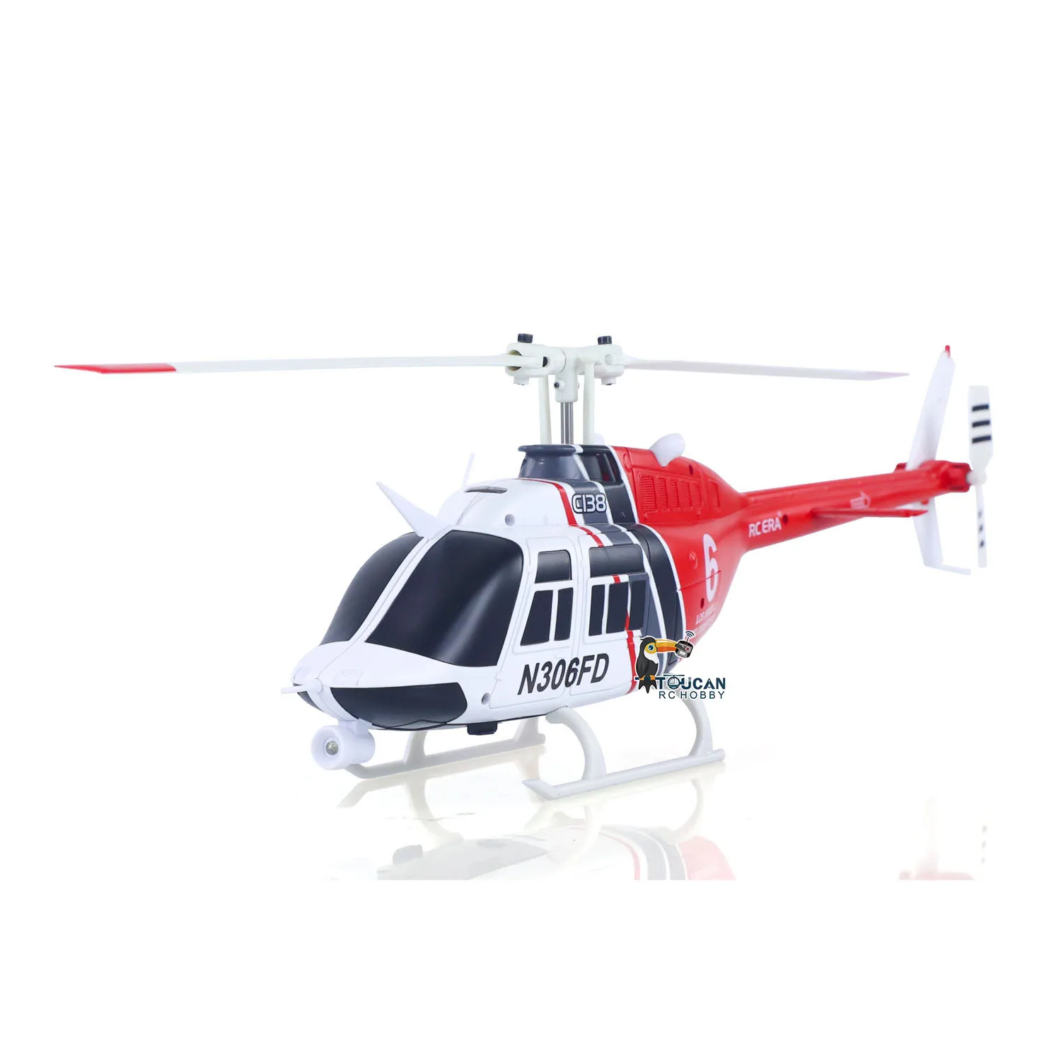 Novo helicóptero c138 rc bell206 simulação 2.4g controle remoto dublê aeronave 6 eixos giroscópio servo mini brinquedo crianças