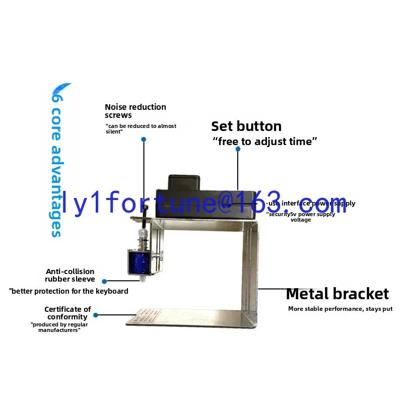 Automatic Mute Button Timing Game Computer Keyboard Physical Clicker Manual Simulation Finger Assistant