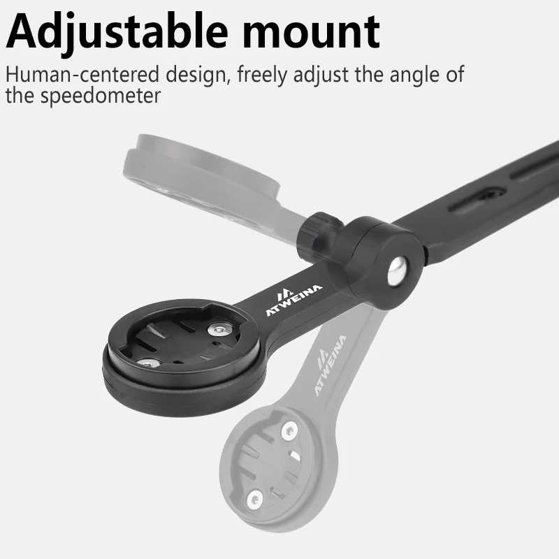 Universal Bike Computer Mount Aluminum Alloy 180° Adjustable Holder Compatible with Speedometer Light Camera for Road Bike image 3