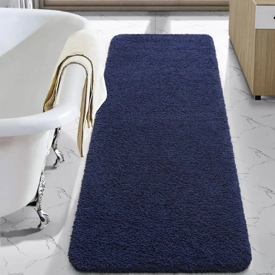 

Bathroom Rug Runner 24x60 Inch, Soft Thick Absorbent Microfiber Bath Rugs for Bathroom, Machine Washable, Shaggy Plush Non Slip