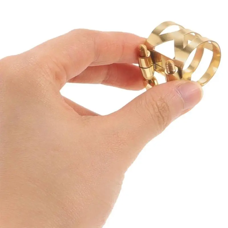 652F Saxophone Mouthpiece Clip Lacquered Gold General Altos/Tenors Saxophone Clarinet